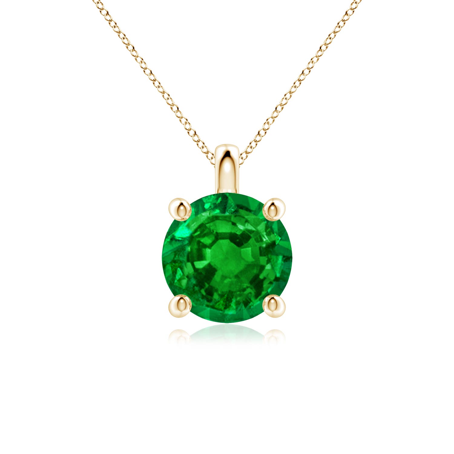 AAAA - Emerald / 2.5 CT / 18 KT Yellow Gold