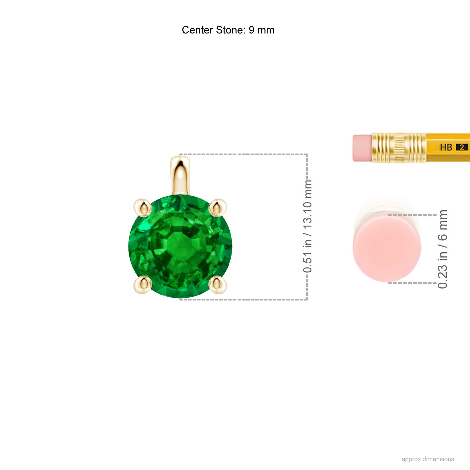 AAAA - Emerald / 2.5 CT / 18 KT Yellow Gold