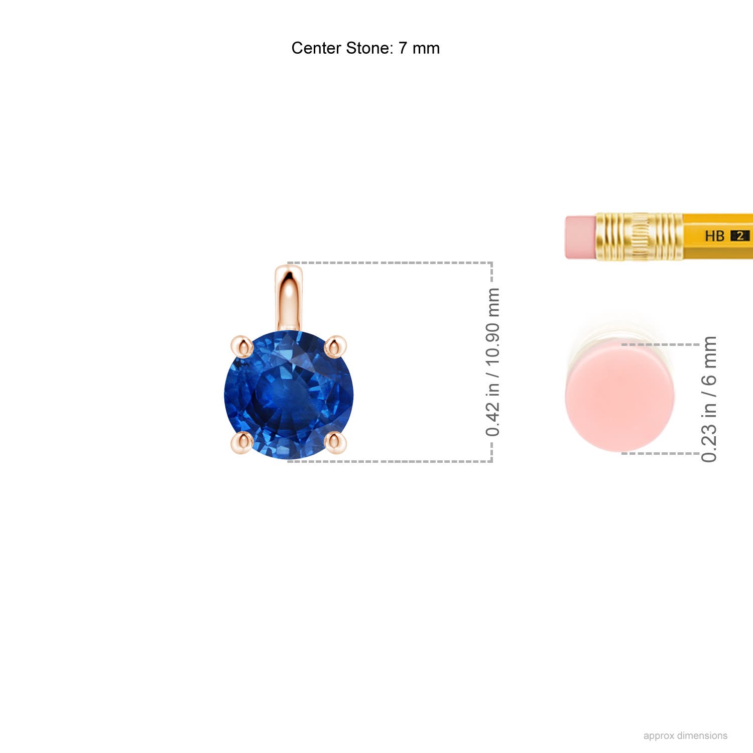 AAA - Blue Sapphire / 1.6 CT / 18 KT Rose Gold