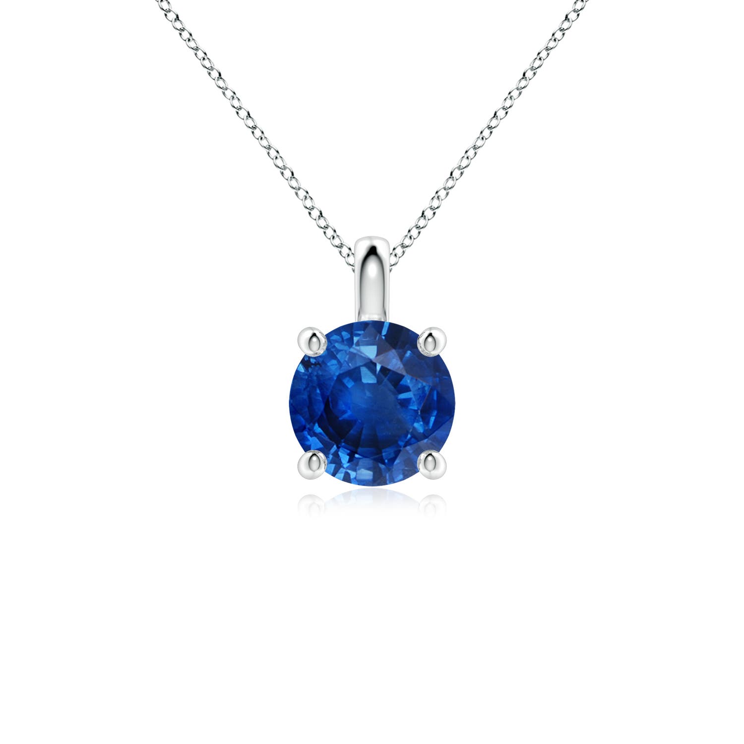 AAA - Blue Sapphire / 1.6 CT / 18 KT White Gold