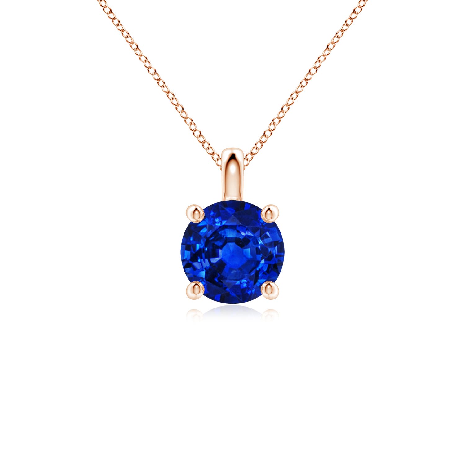 AAAA - Blue Sapphire / 1.6 CT / 18 KT Rose Gold