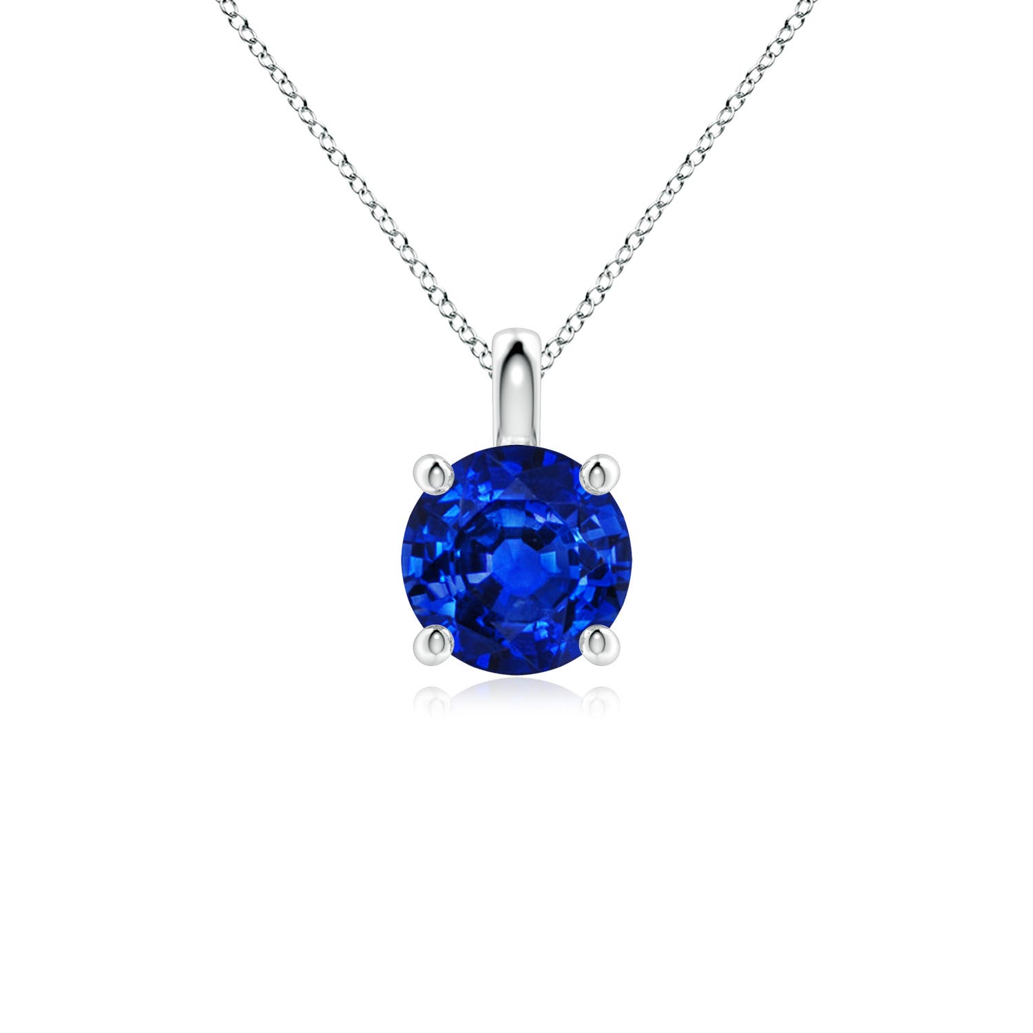 AAAA - Blue Sapphire / 1.6 CT / 18 KT White Gold