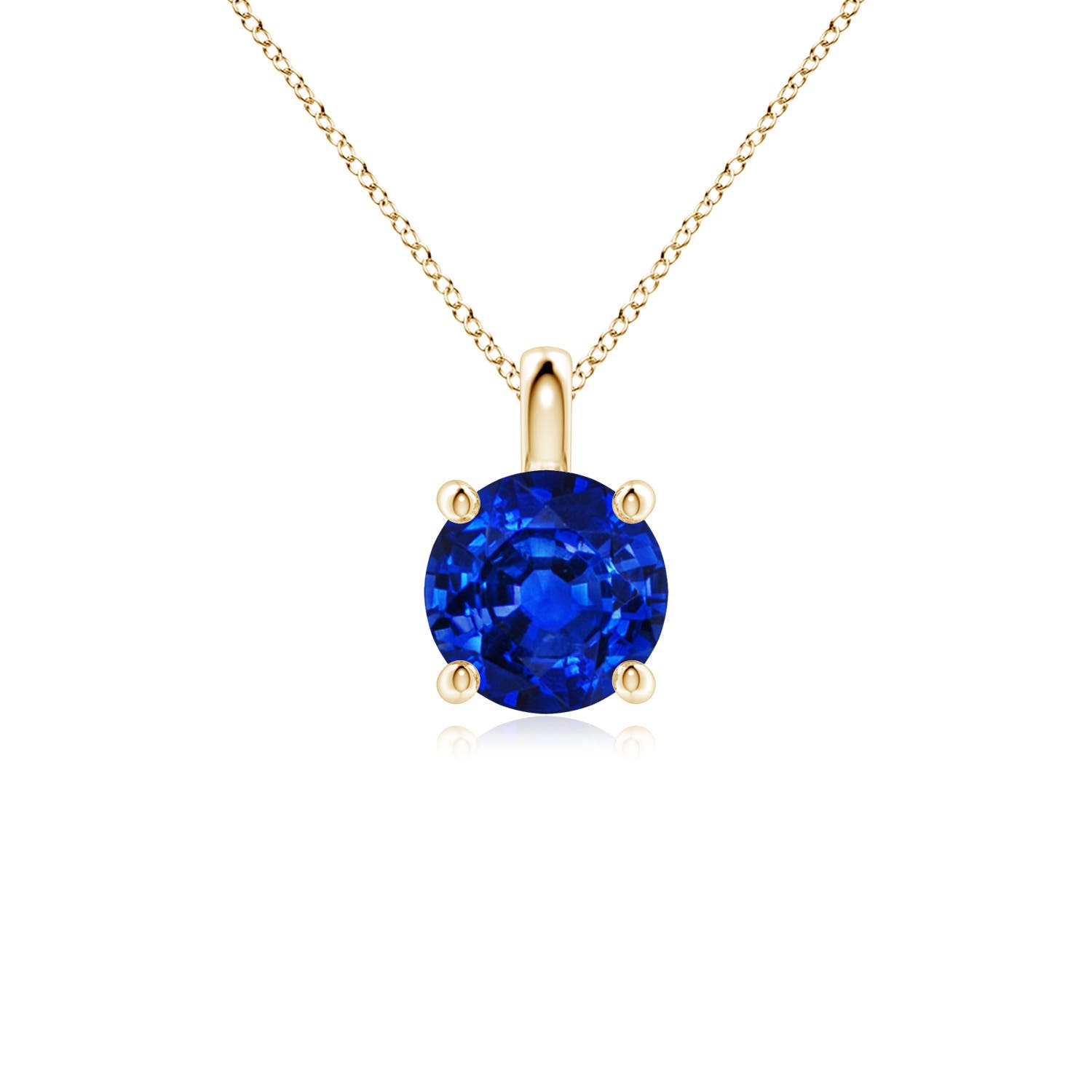 AAAA - Blue Sapphire / 1.6 CT / 18 KT Yellow Gold