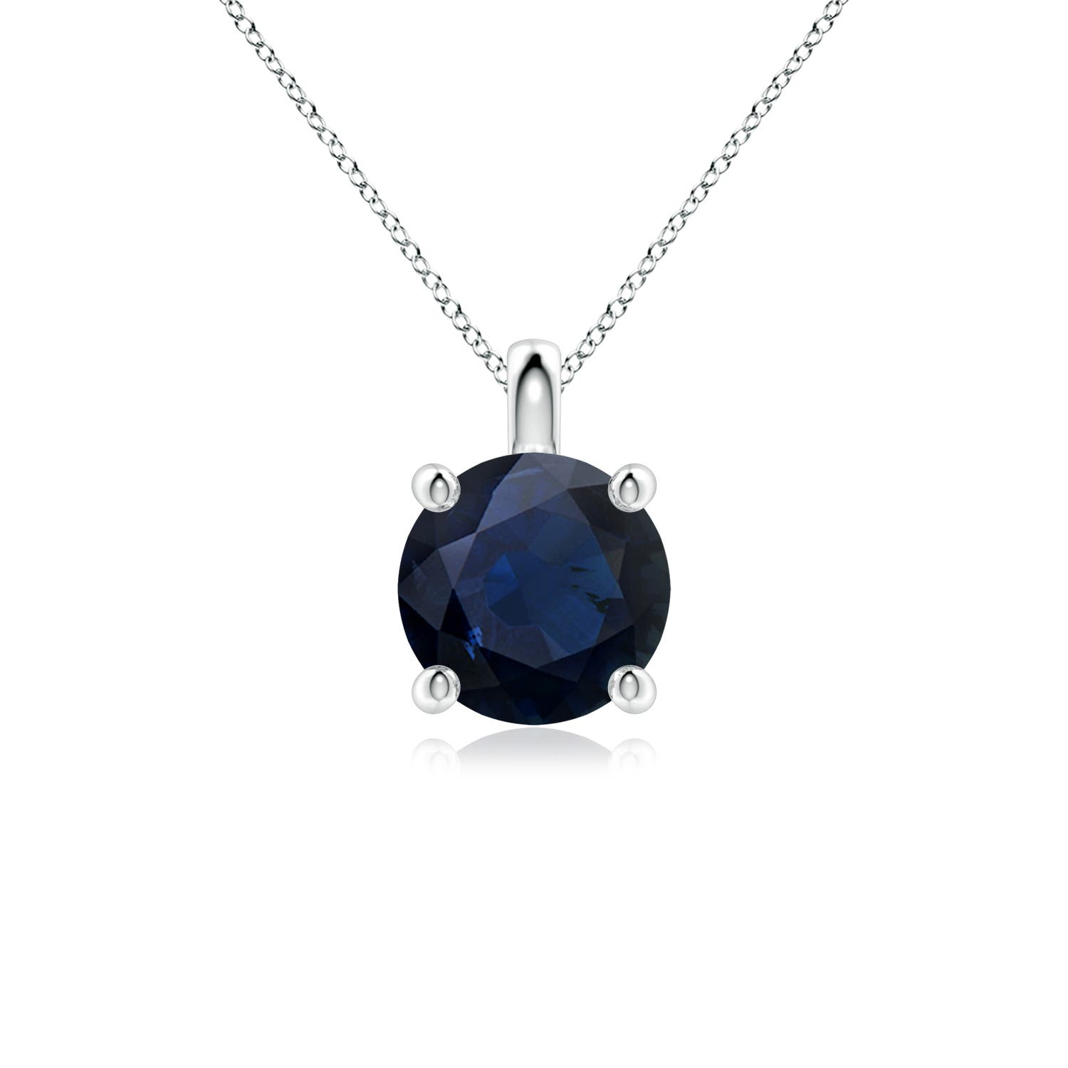 A - Blue Sapphire / 2.2 CT / 18 KT White Gold