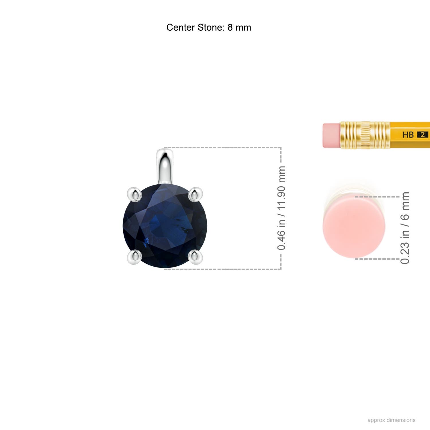 A - Blue Sapphire / 2.2 CT / 18 KT White Gold