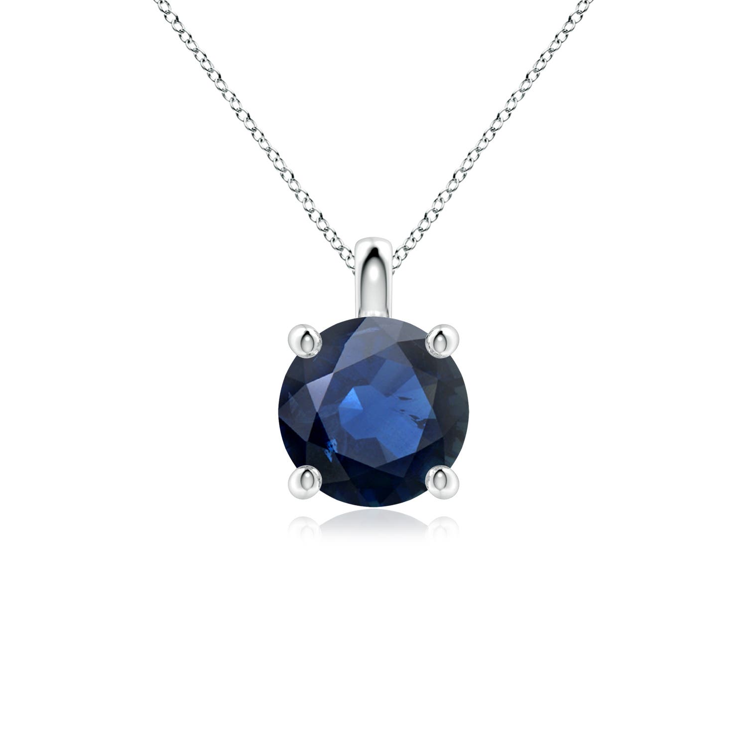 AA - Blue Sapphire / 2.2 CT / 18 KT White Gold