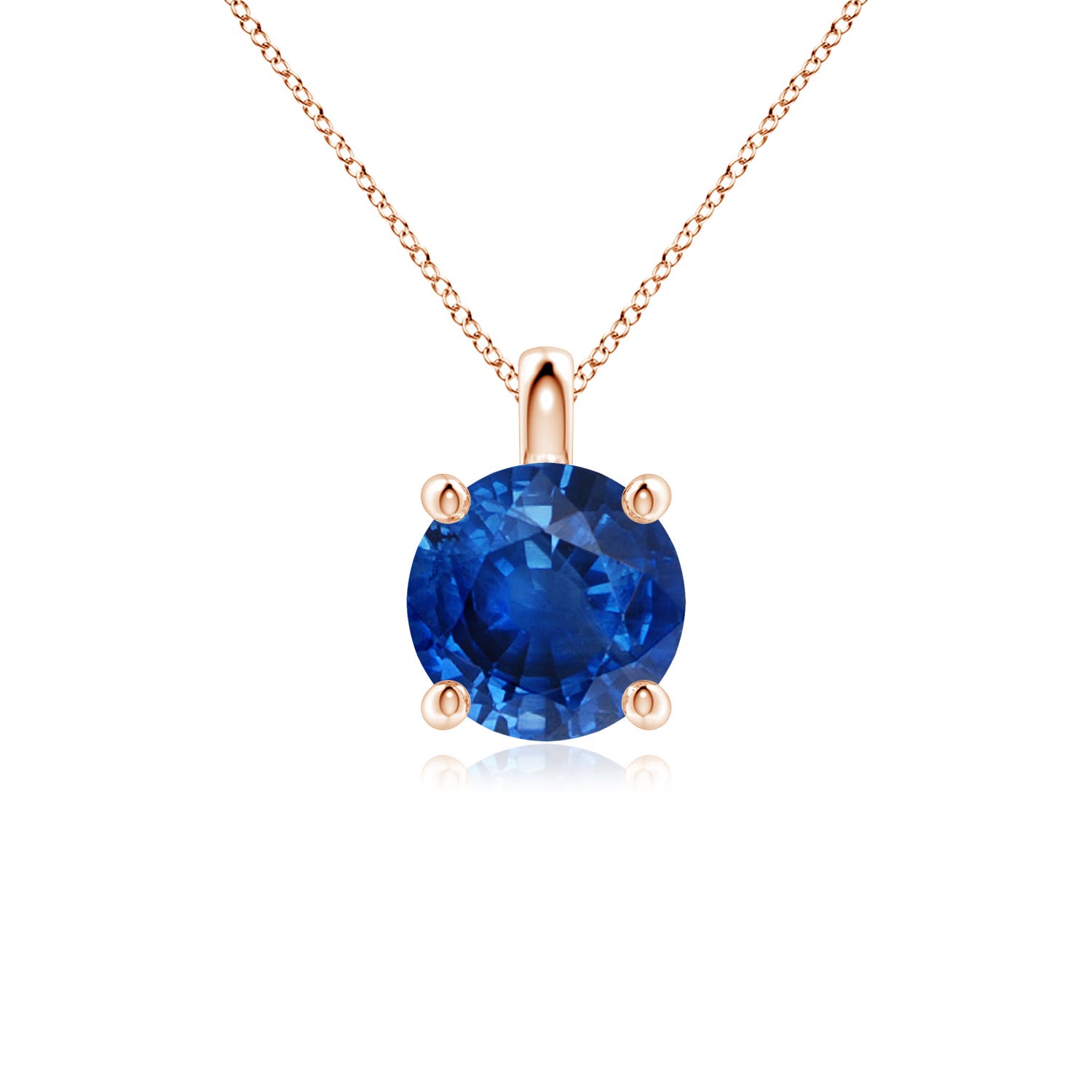 AAA - Blue Sapphire / 2.2 CT / 18 KT Rose Gold