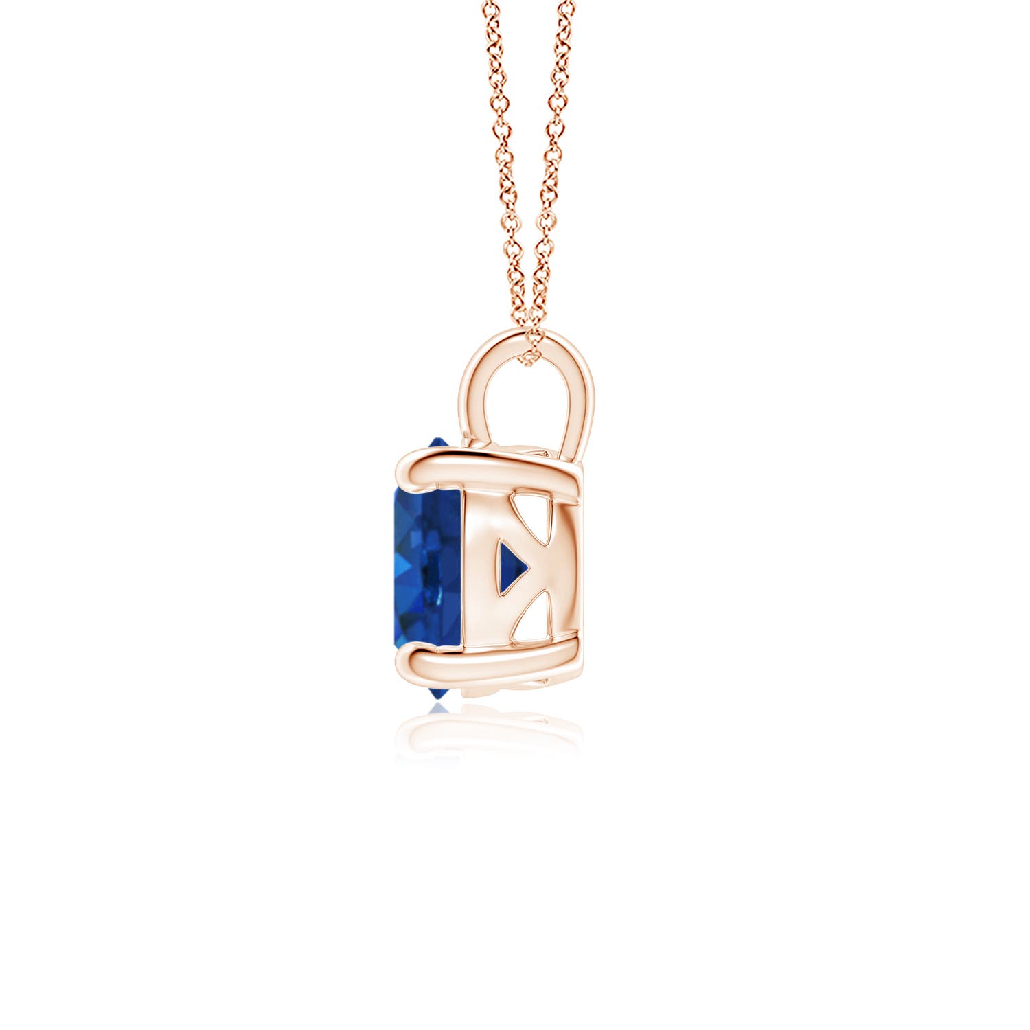 AAA - Blue Sapphire / 2.2 CT / 18 KT Rose Gold