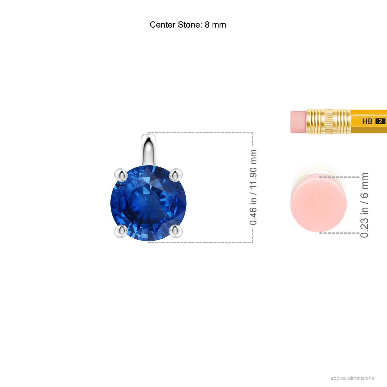 AAA - Blue Sapphire / 2.2 CT / 18 KT White Gold