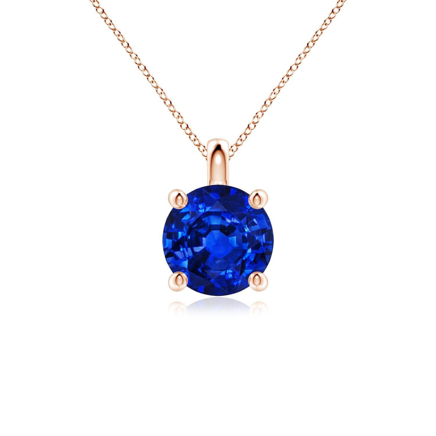 AAAA - Blue Sapphire / 2.2 CT / 18 KT Rose Gold