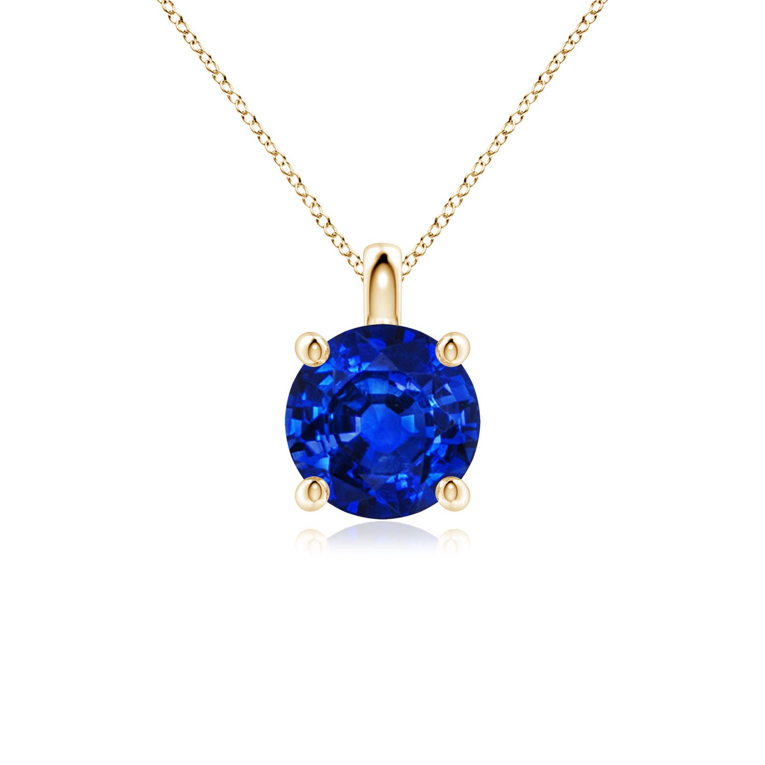 AAAA - Blue Sapphire / 2.2 CT / 18 KT Yellow Gold