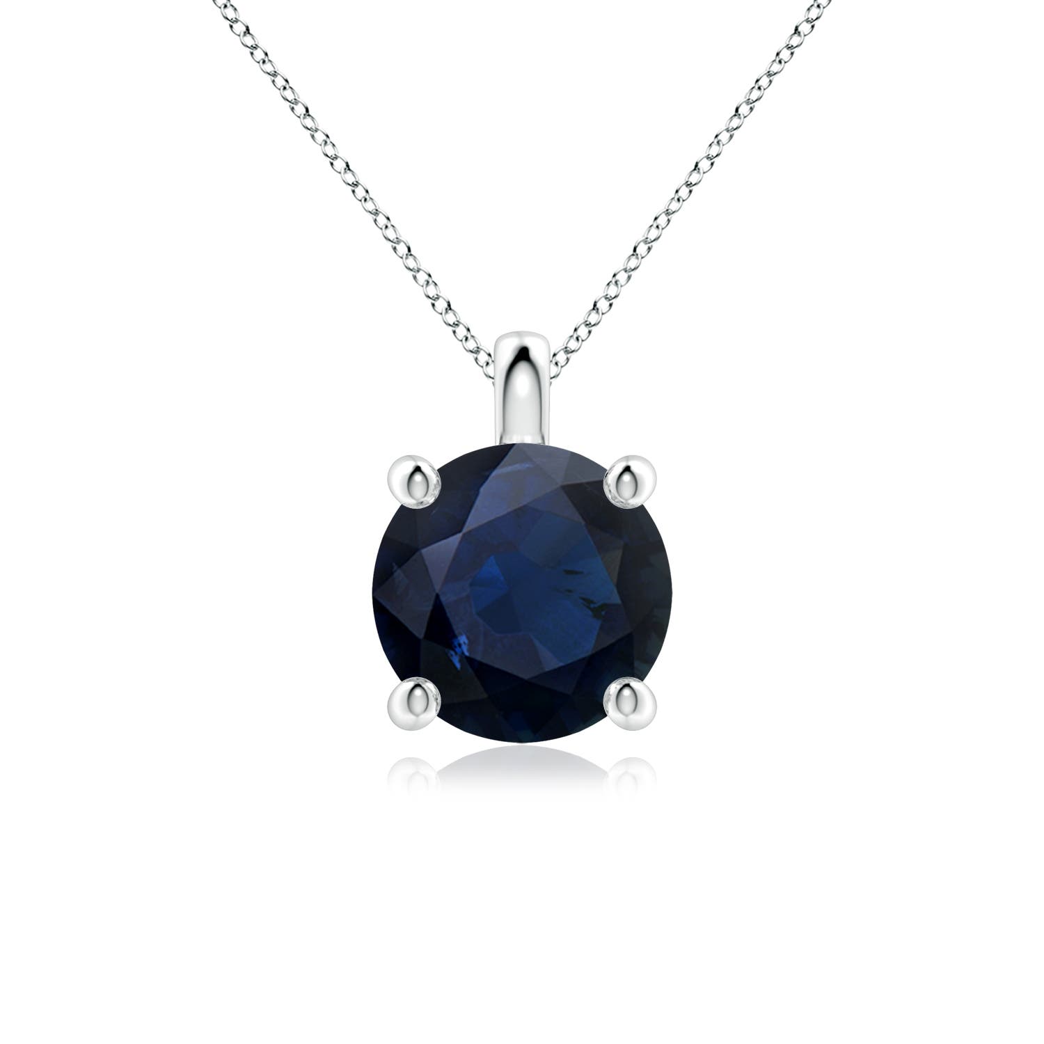 A - Blue Sapphire / 3.75 CT / 18 KT White Gold