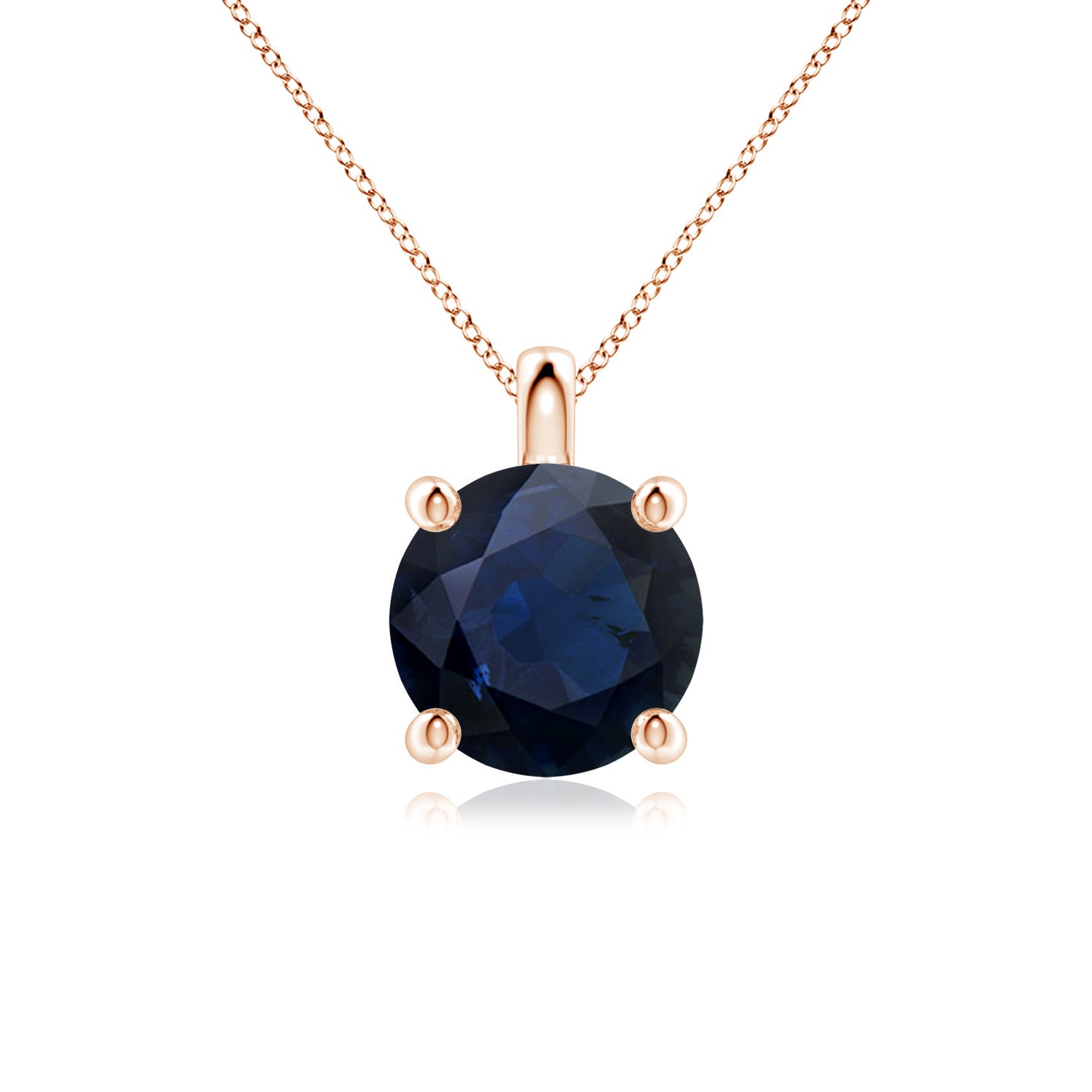 A - Blue Sapphire / 3.75 CT / 14 KT Rose Gold