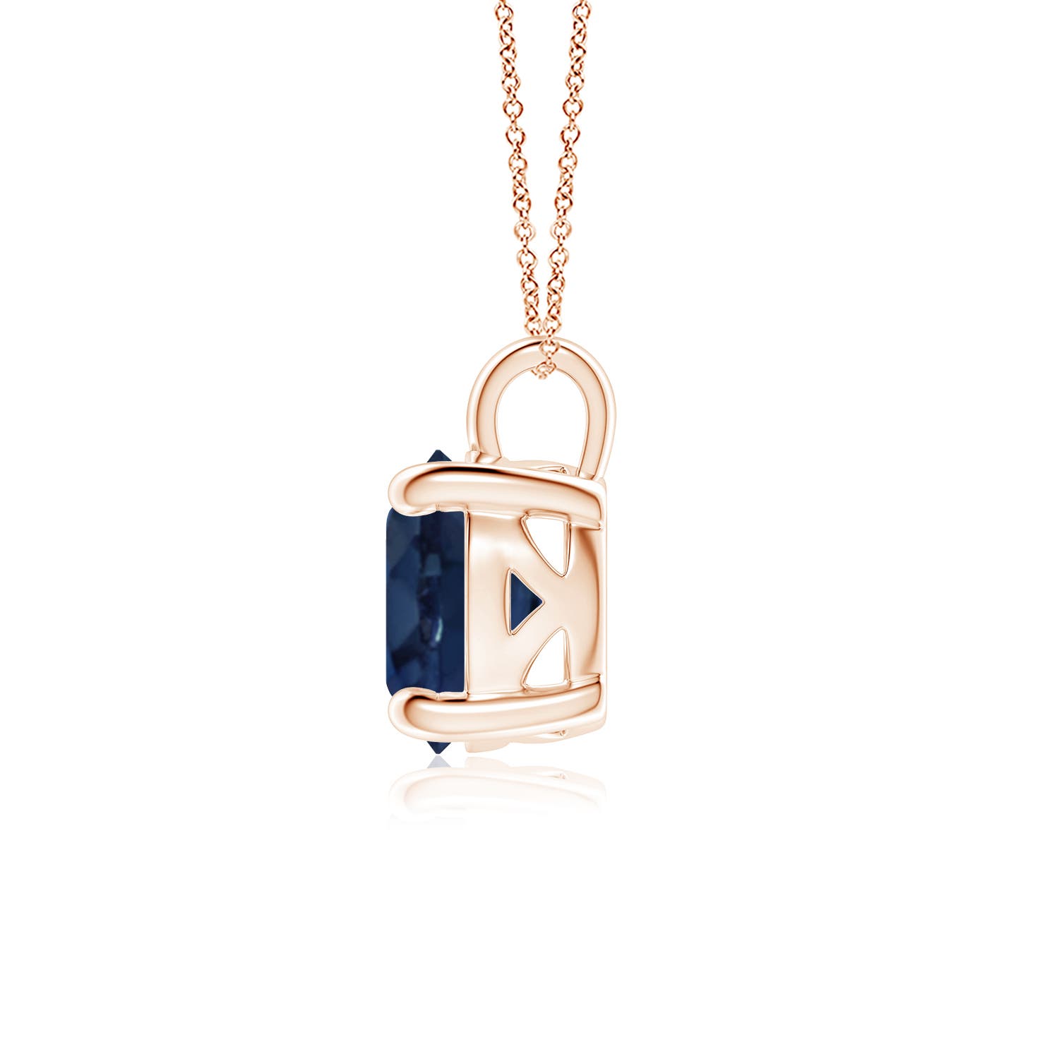 AA - Blue Sapphire / 3.75 CT / 18 KT Rose Gold