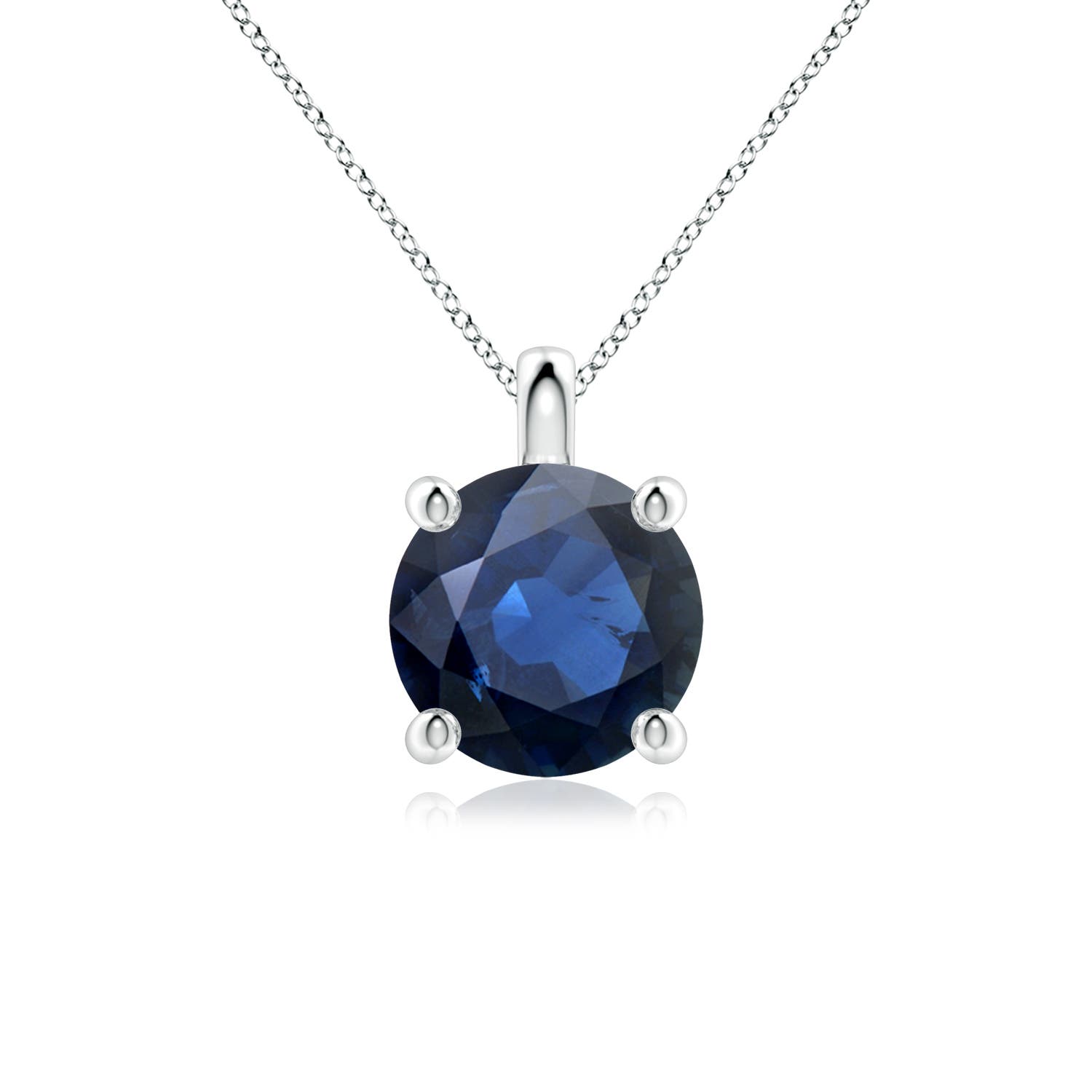 AA - Blue Sapphire / 3.75 CT / 18 KT White Gold