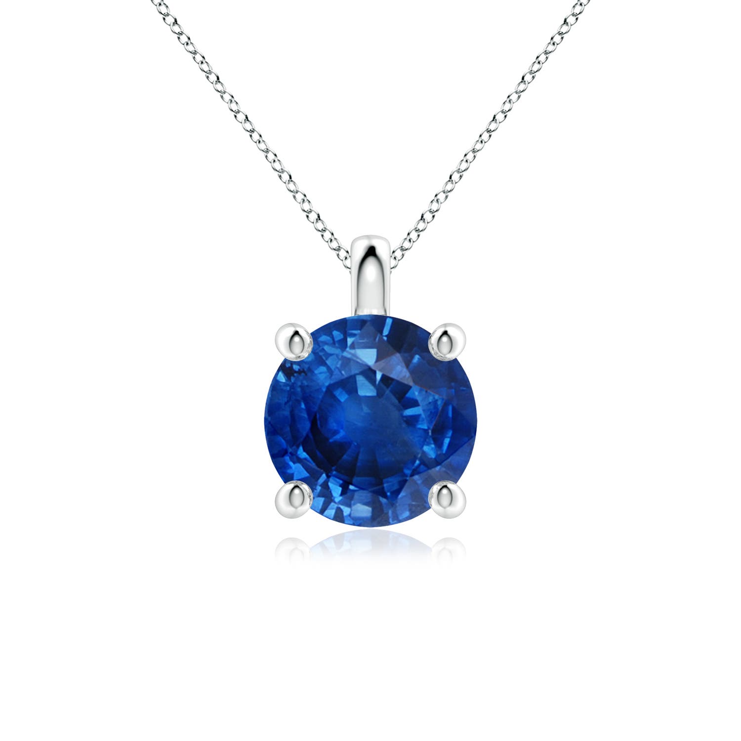 AAA - Blue Sapphire / 3.75 CT / 18 KT White Gold