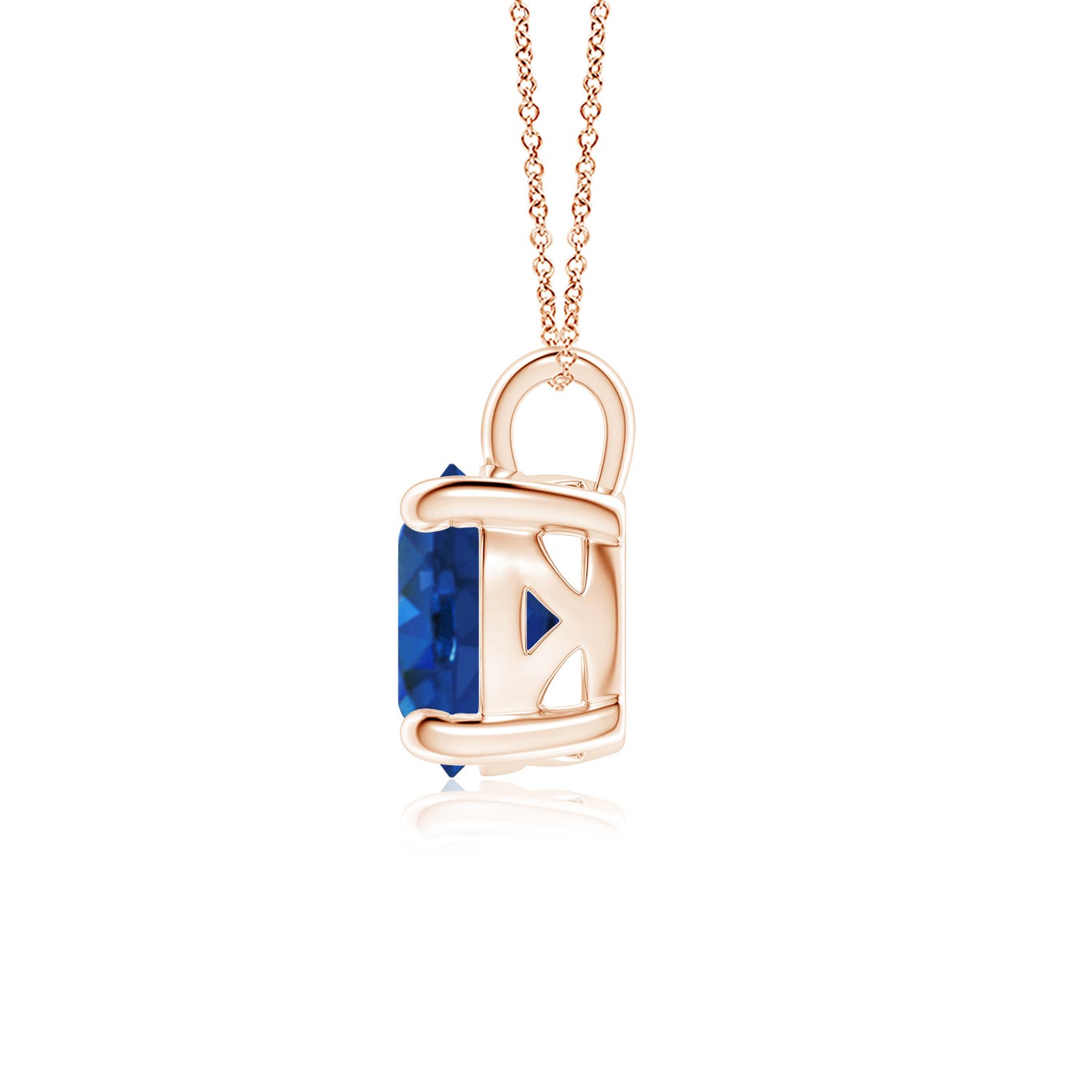 AAA - Blue Sapphire / 3.75 CT / 14 KT Rose Gold