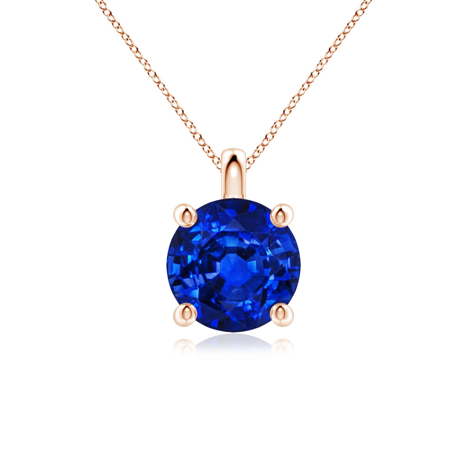 AAAA - Blue Sapphire / 3.75 CT / 18 KT Rose Gold