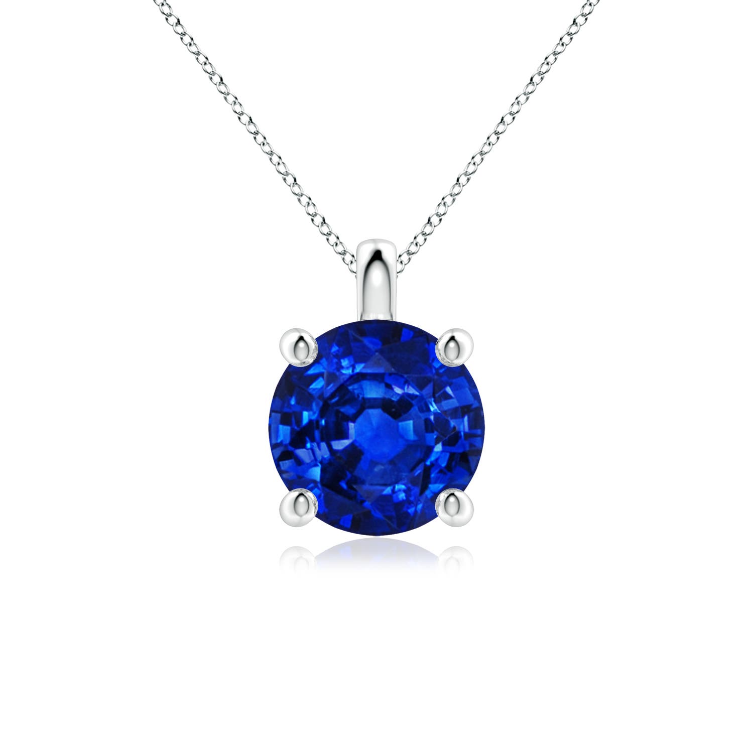 AAAA - Blue Sapphire / 3.75 CT / 18 KT White Gold