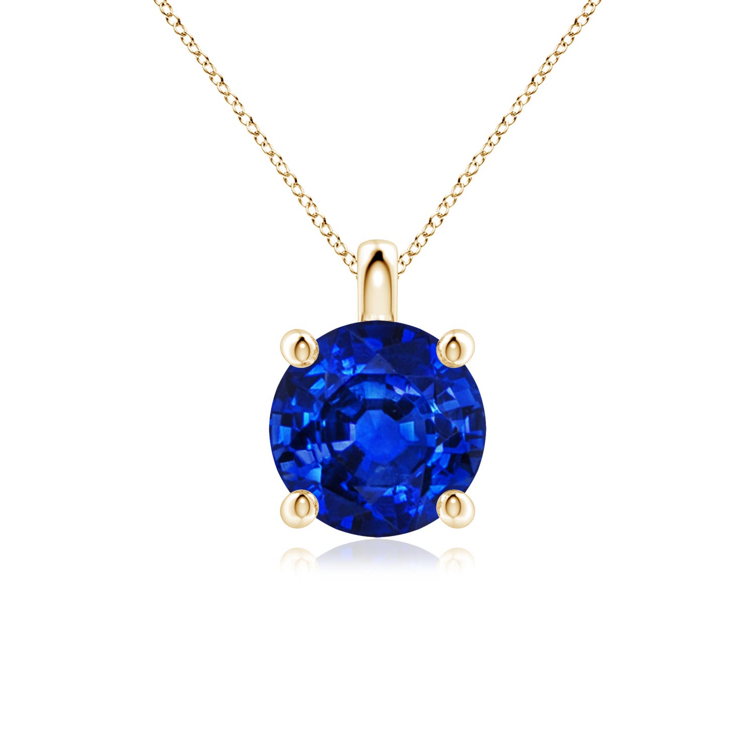 AAAA - Blue Sapphire / 3.75 CT / 18 KT Yellow Gold