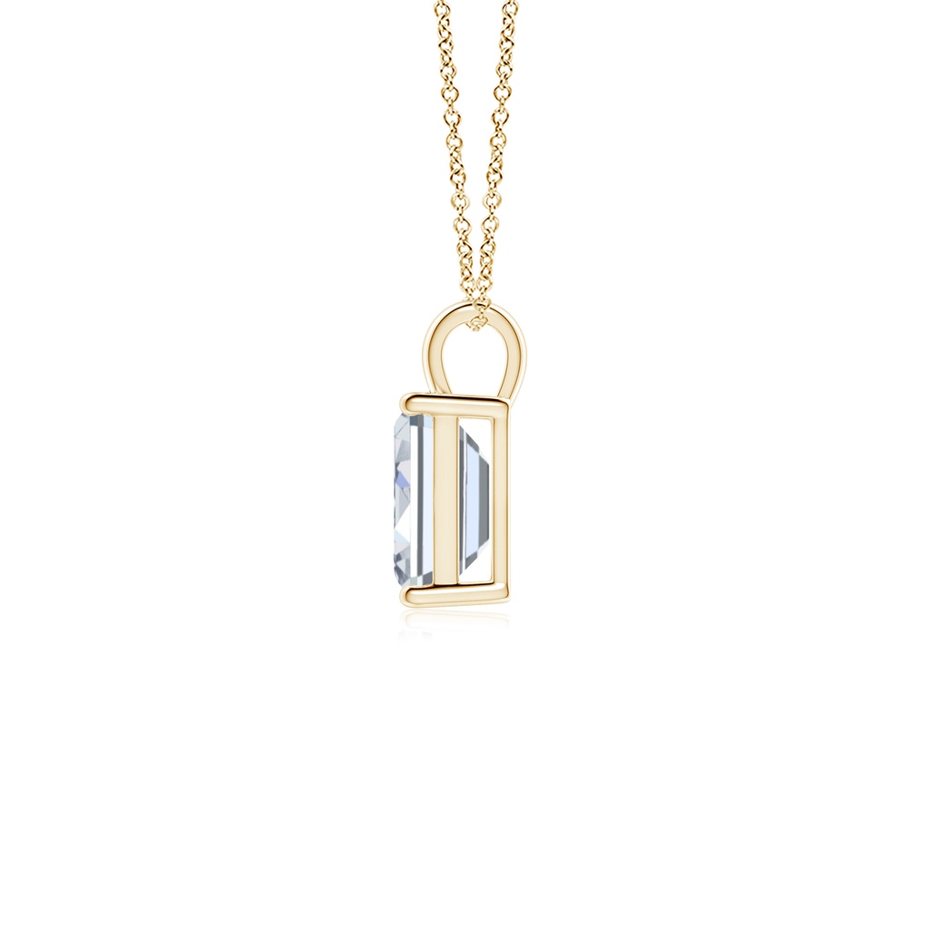 7.5x5.5mm HSI2 Solitaire Emerald-Cut Diamond Classic Pendant in Yellow Gold Side 199