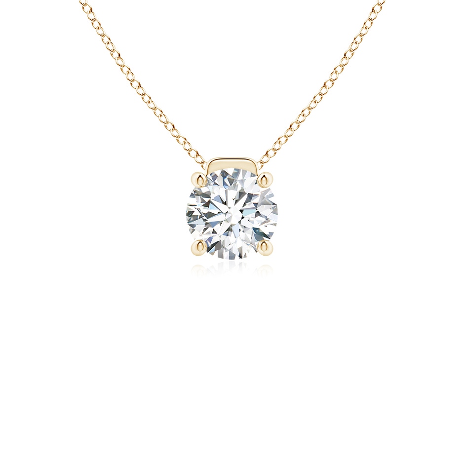 6.4mm GVS2 Solitaire Round Diamond Floating Pendant in Yellow Gold 