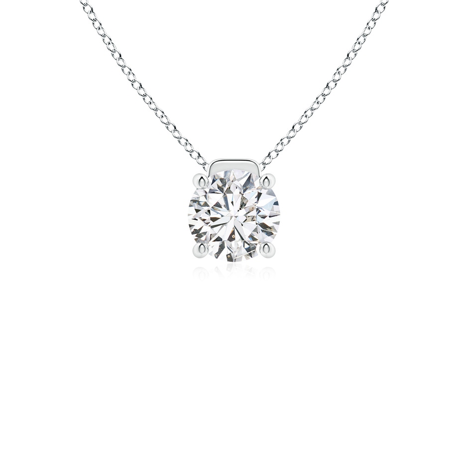 6.4mm HSI2 Solitaire Round Diamond Floating Pendant in White Gold 