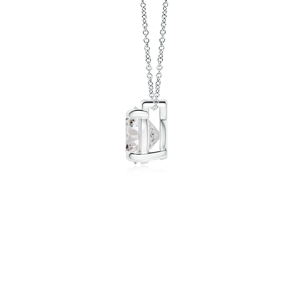 6.4mm IJI1I2 Solitaire Round Diamond Floating Pendant in White Gold side 199