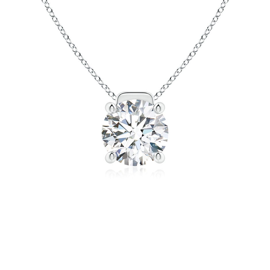 8mm GVS2 Solitaire Round Diamond Floating Pendant in P950 Platinum 
