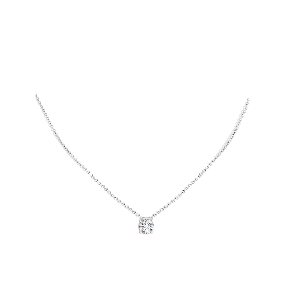 8mm GVS2 Solitaire Round Diamond Floating Pendant in P950 Platinum pen