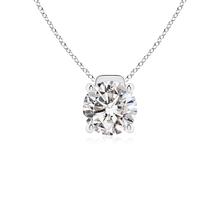 8mm IJI1I2 Solitaire Round Diamond Floating Pendant in P950 Platinum 