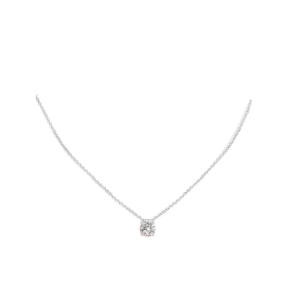 8mm IJI1I2 Solitaire Round Diamond Floating Pendant in P950 Platinum pen