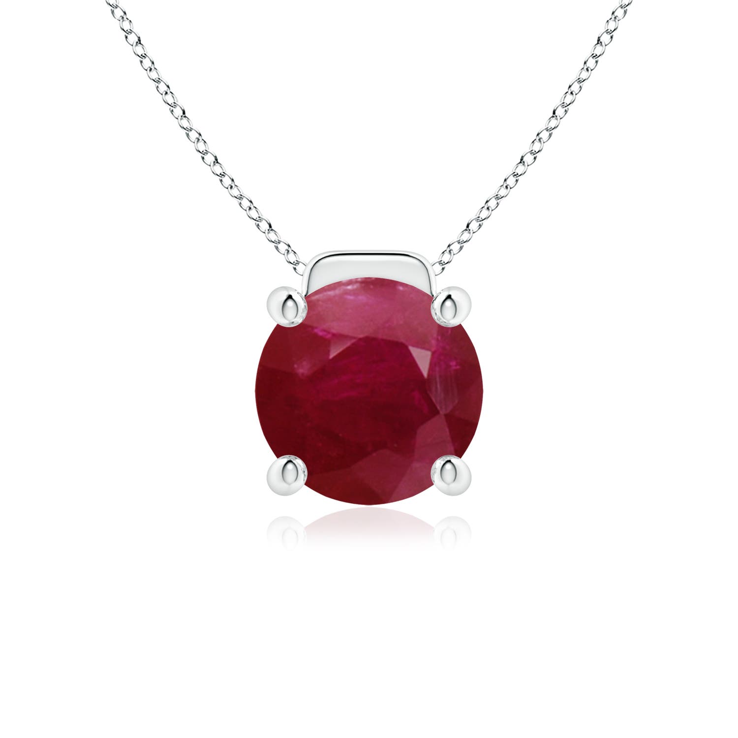 A - Ruby / 4.5 CT / 18 KT White Gold