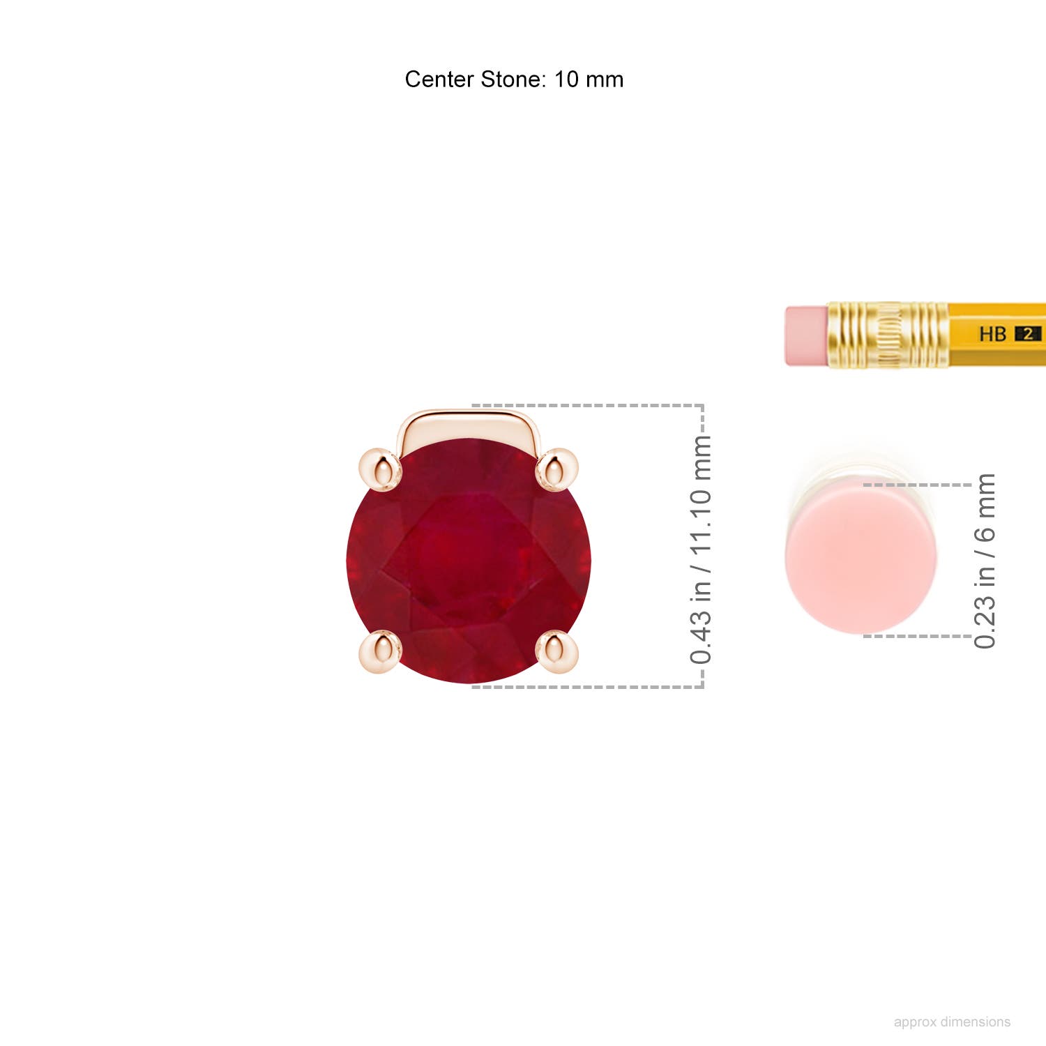 AA - Ruby / 4.5 CT / 18 KT Rose Gold