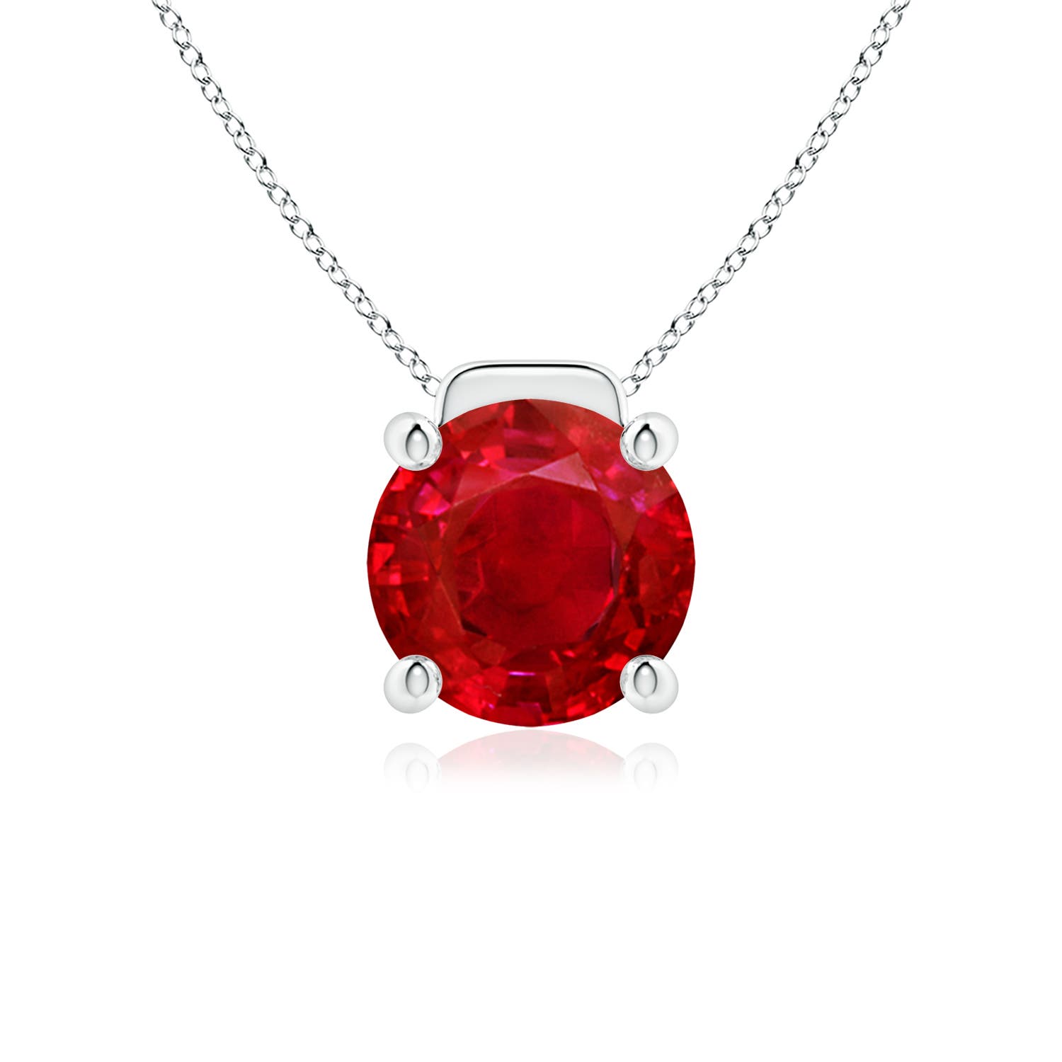 AAA - Ruby / 4.5 CT / 18 KT White Gold