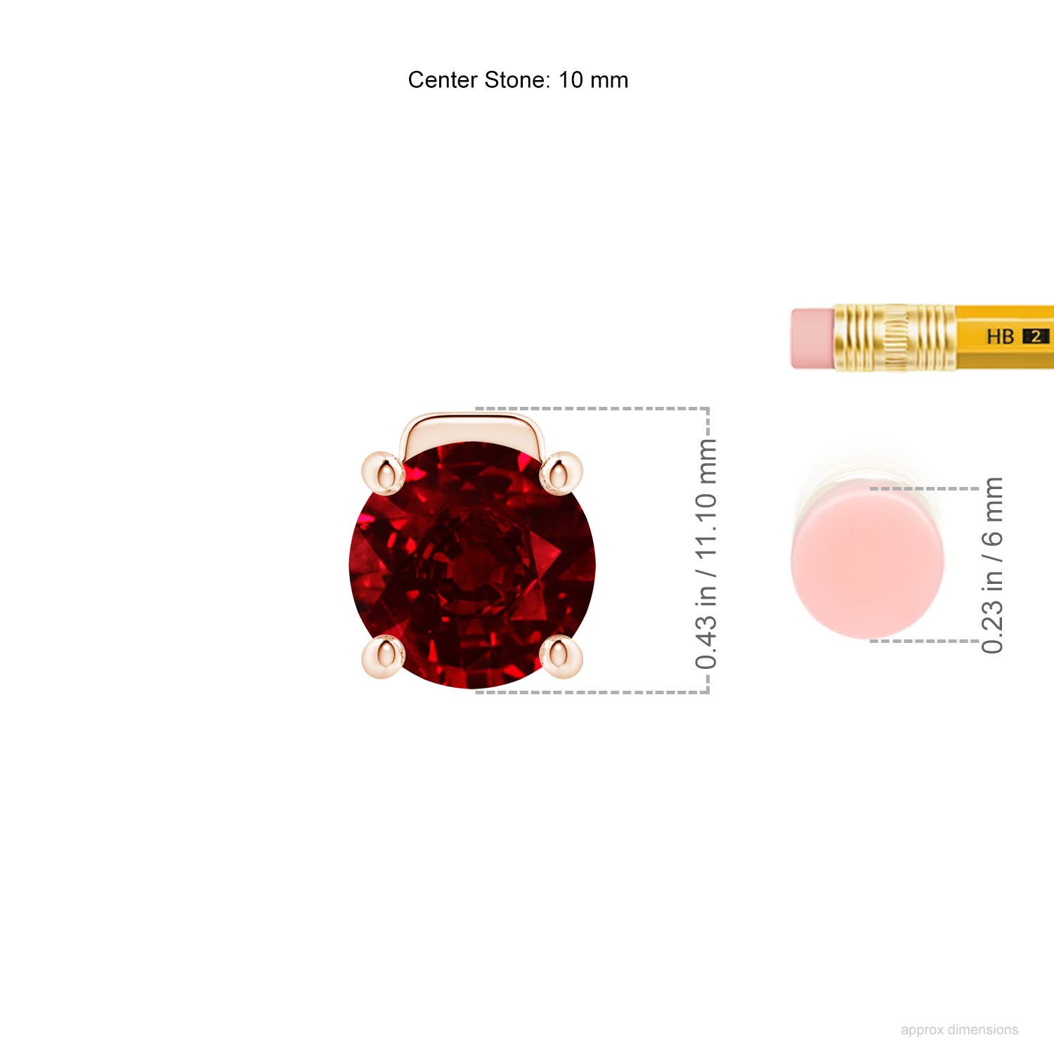 AAAA - Ruby / 4.5 CT / 18 KT Rose Gold