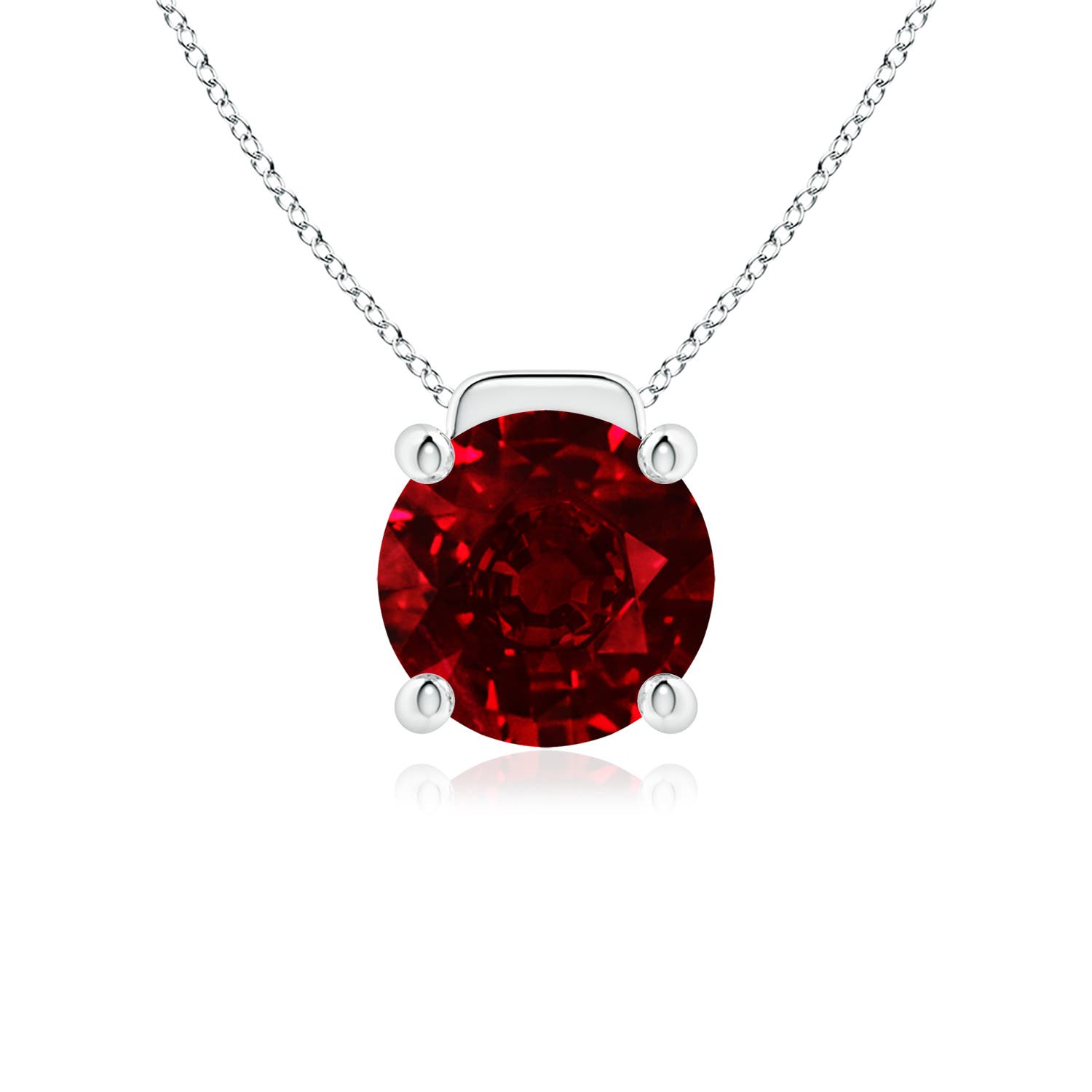 AAAA - Ruby / 4.5 CT / 18 KT White Gold