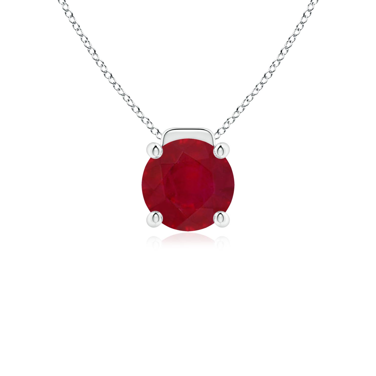 AA - Ruby / 2.1 CT / 18 KT White Gold