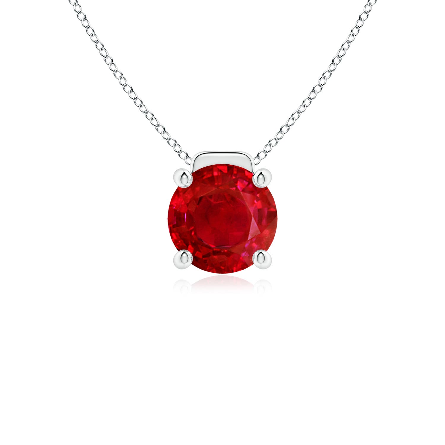 AAA - Ruby / 2.1 CT / 18 KT White Gold