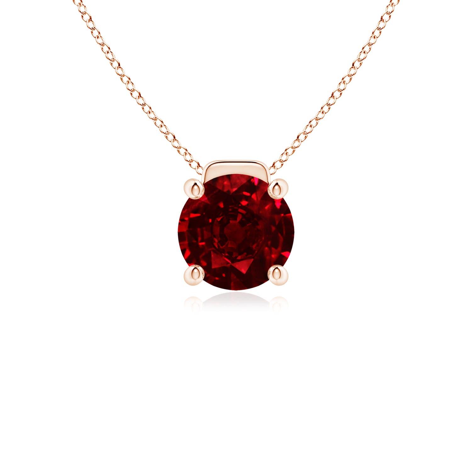 AAAA - Ruby / 2.1 CT / 18 KT Rose Gold