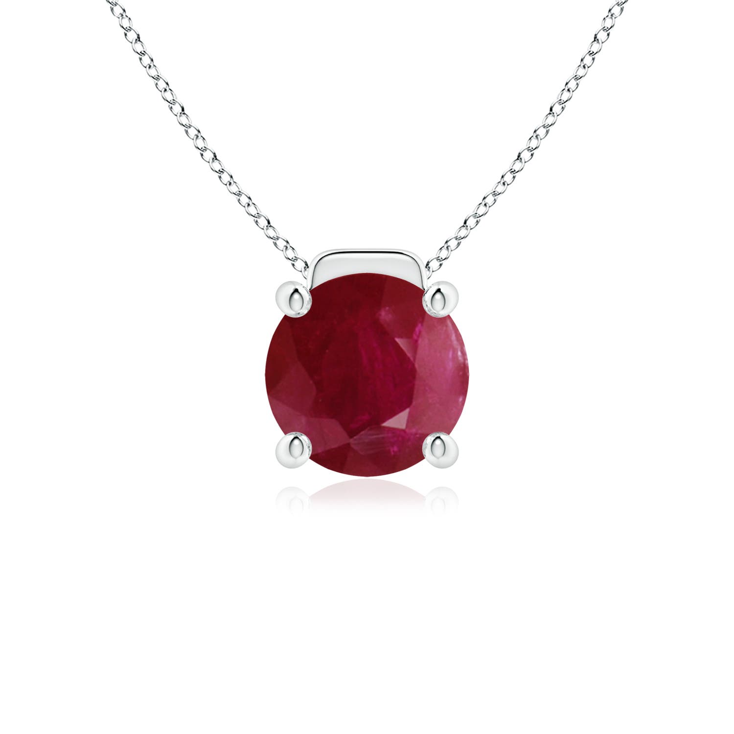 A - Ruby / 3.75 CT / 18 KT White Gold