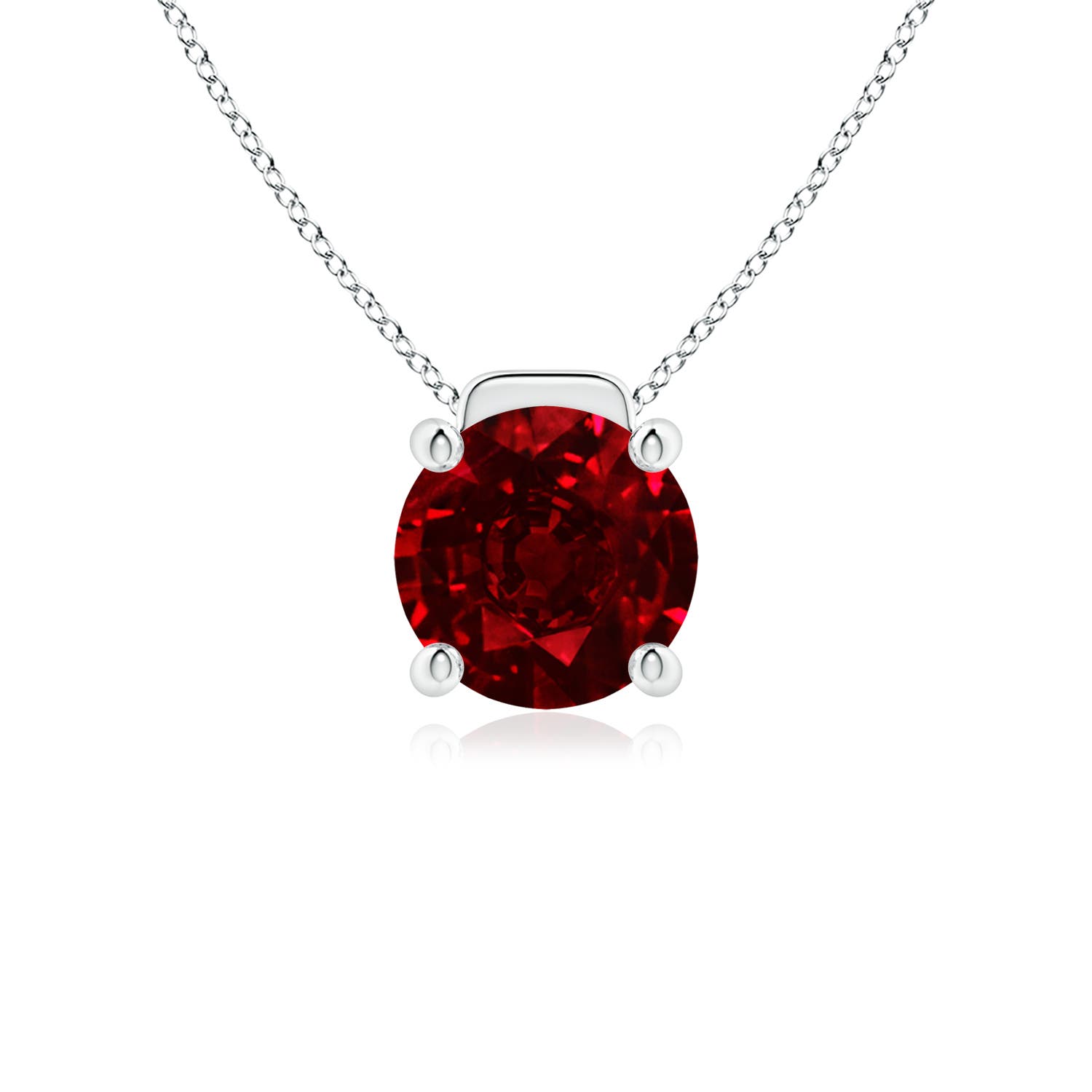 AAAA - Ruby / 3.75 CT / 18 KT White Gold