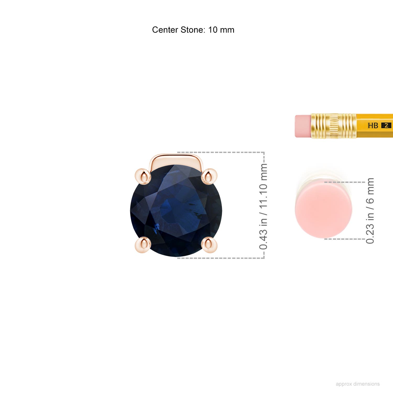 A - Blue Sapphire / 4.5 CT / 18 KT Rose Gold