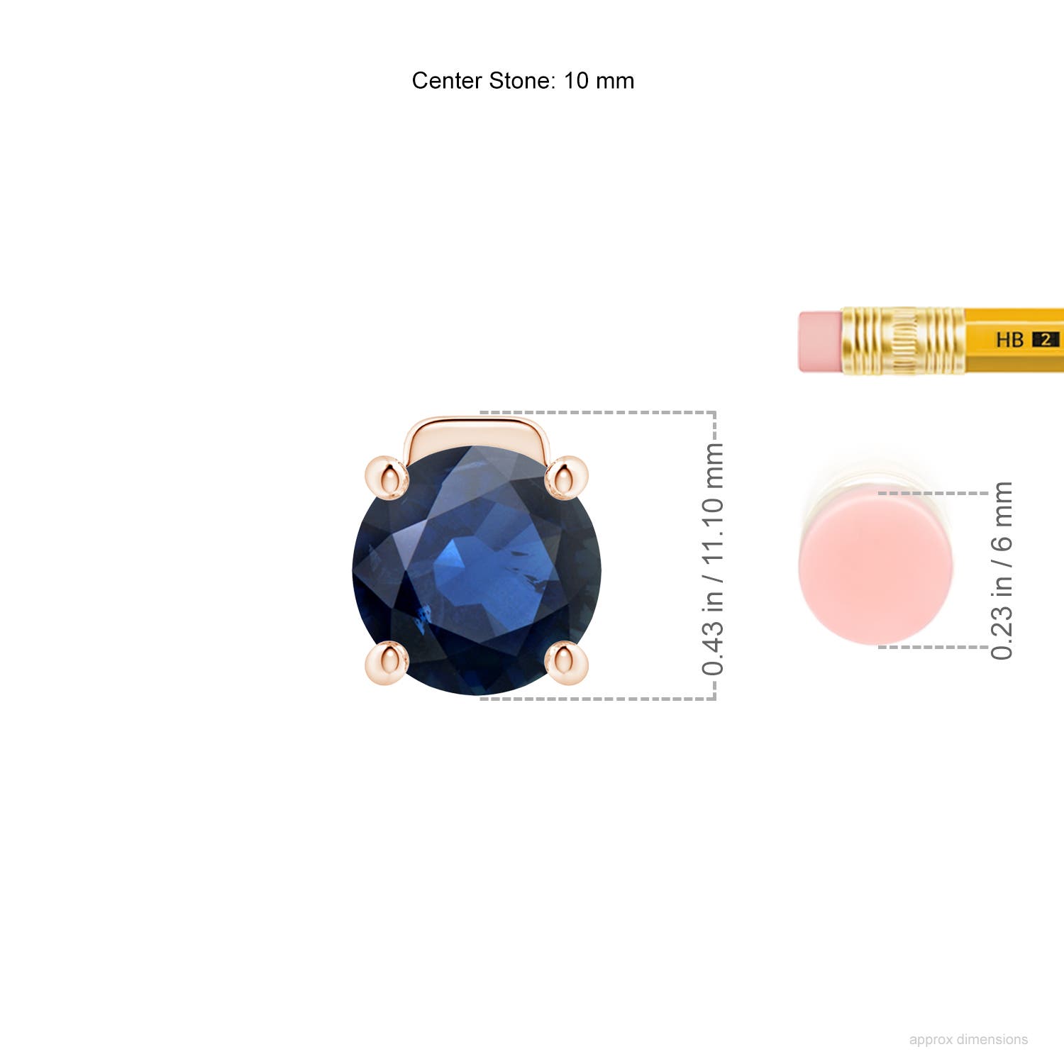 AA - Blue Sapphire / 4.5 CT / 18 KT Rose Gold