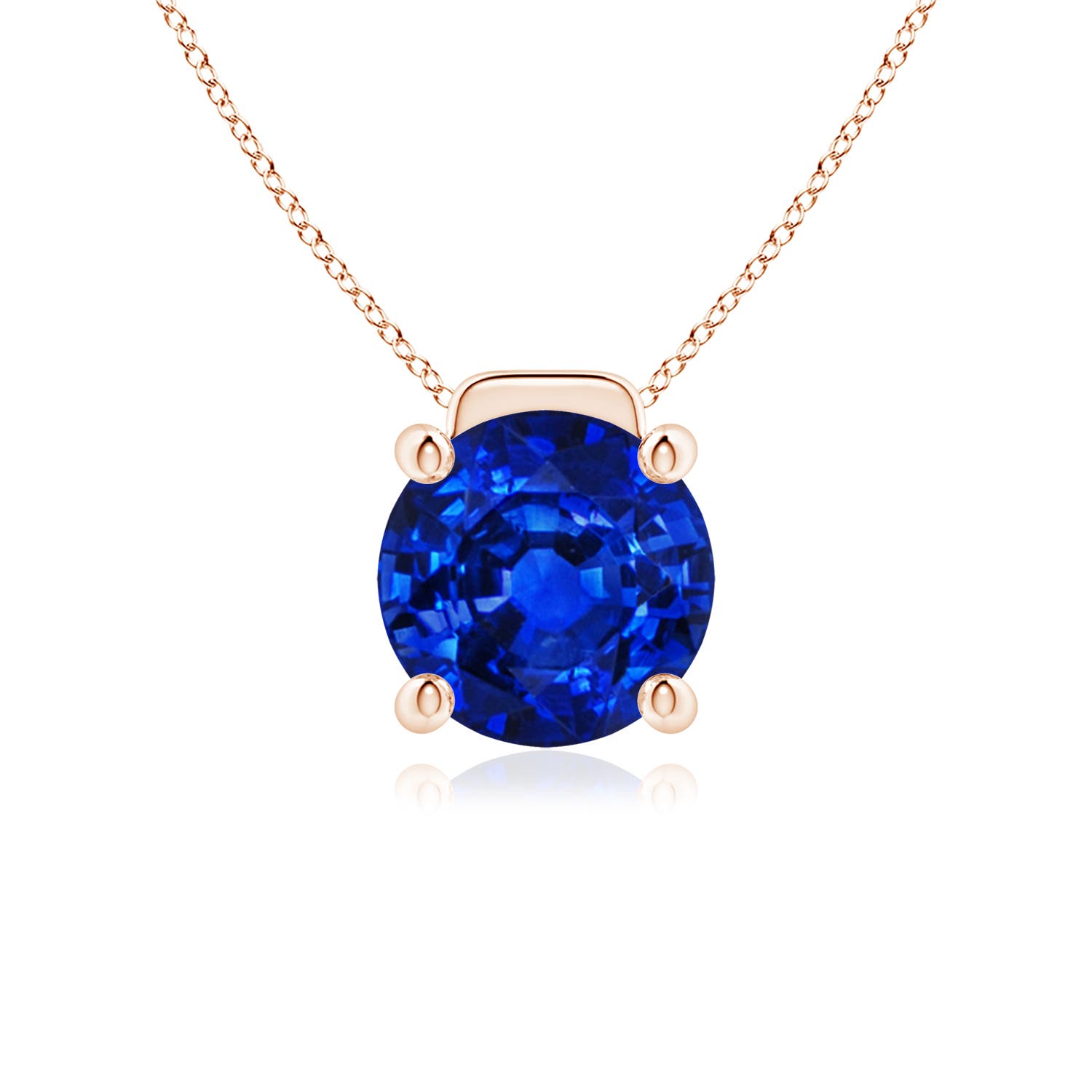 AAAA - Blue Sapphire / 4.5 CT / 18 KT Rose Gold