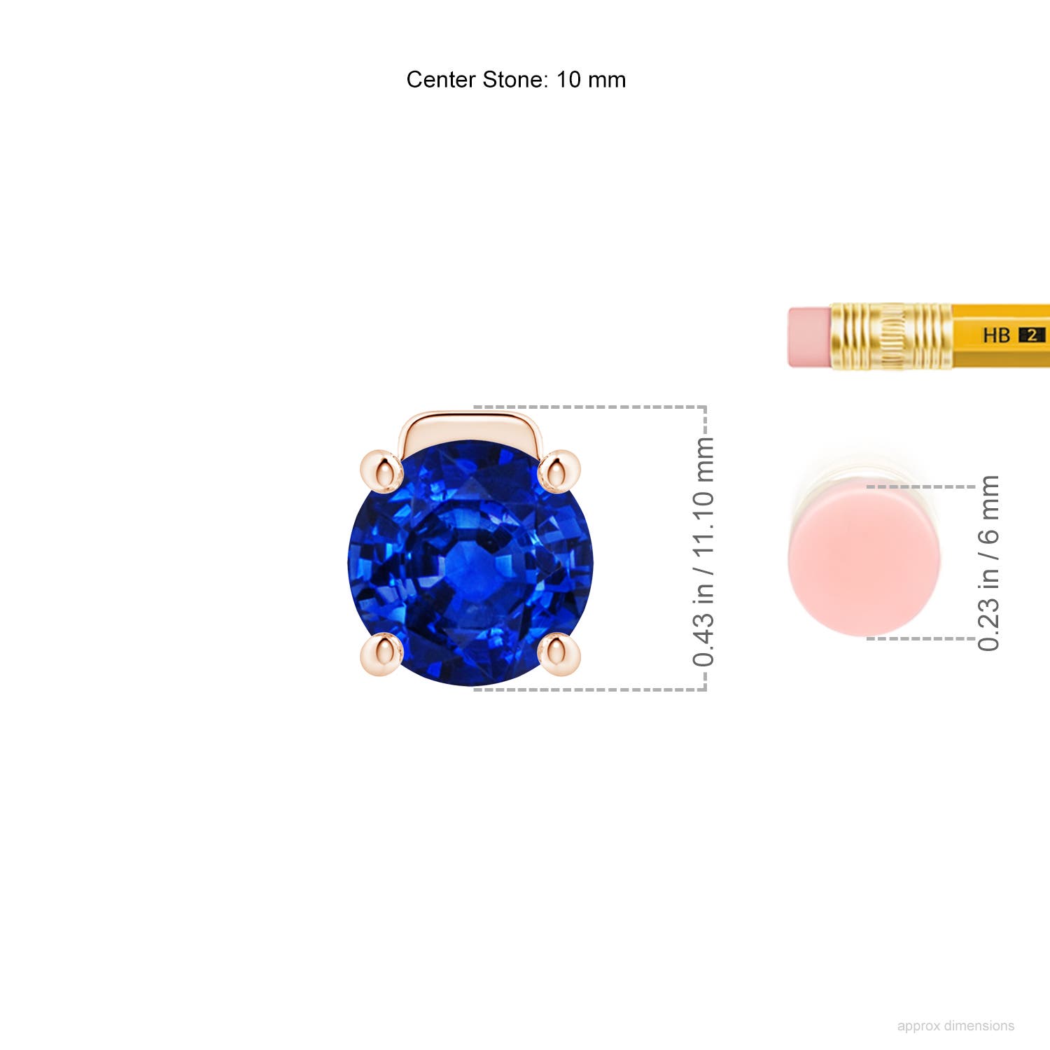 AAAA - Blue Sapphire / 4.5 CT / 18 KT Rose Gold