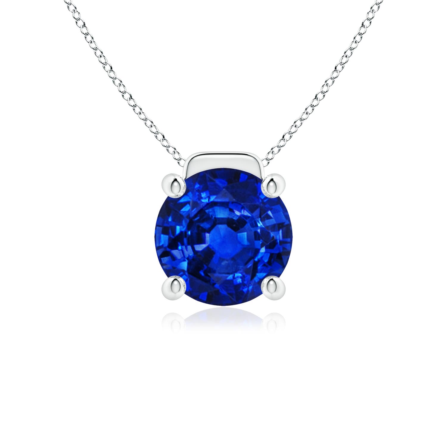 AAAA - Blue Sapphire / 4.5 CT / 18 KT White Gold