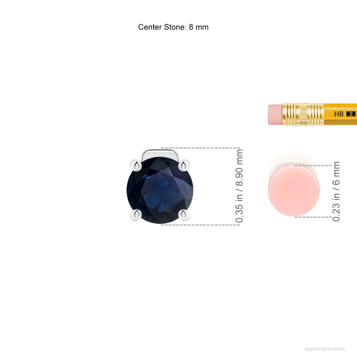 A - Blue Sapphire / 2.2 CT / 18 KT White Gold