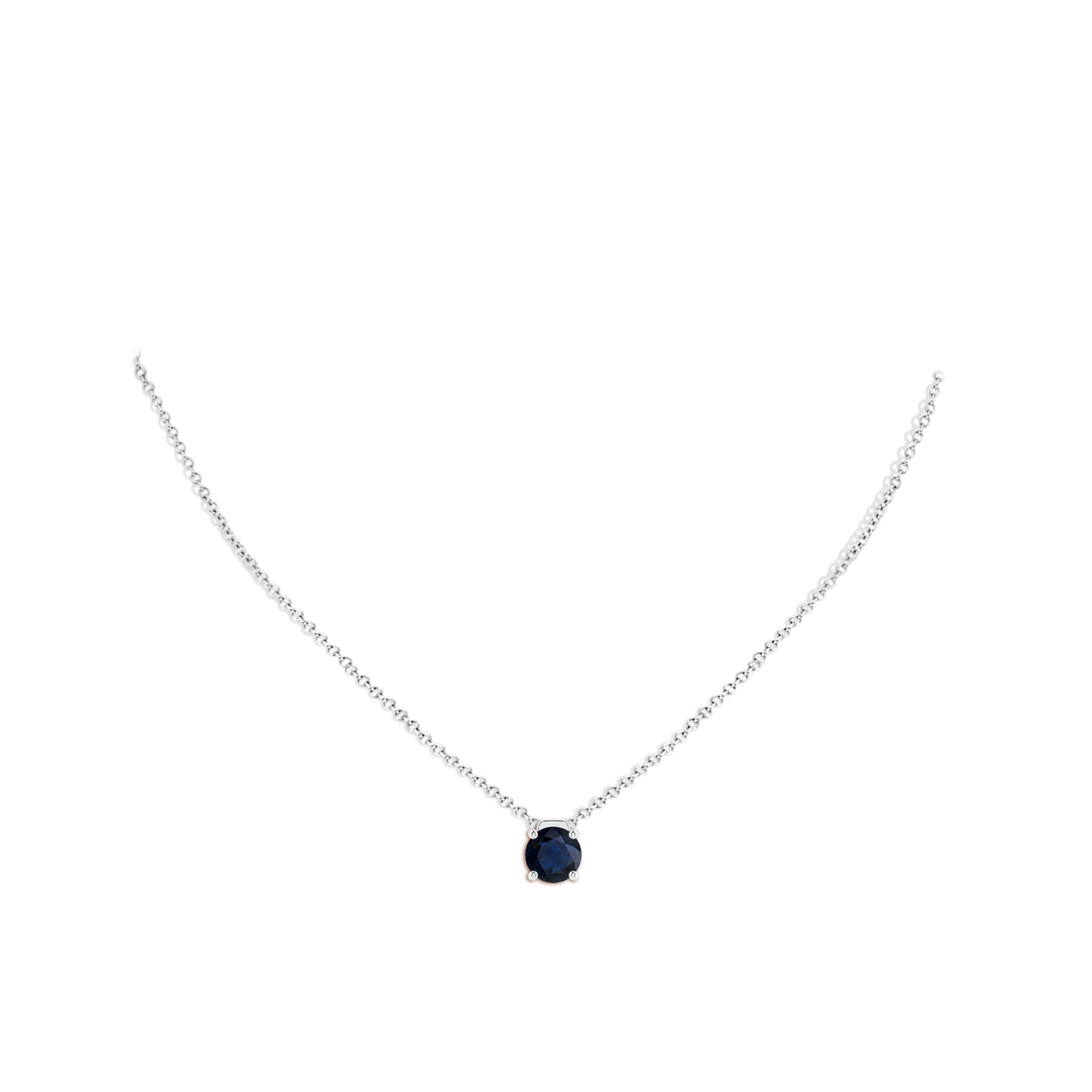 A - Blue Sapphire / 2.2 CT / 18 KT White Gold