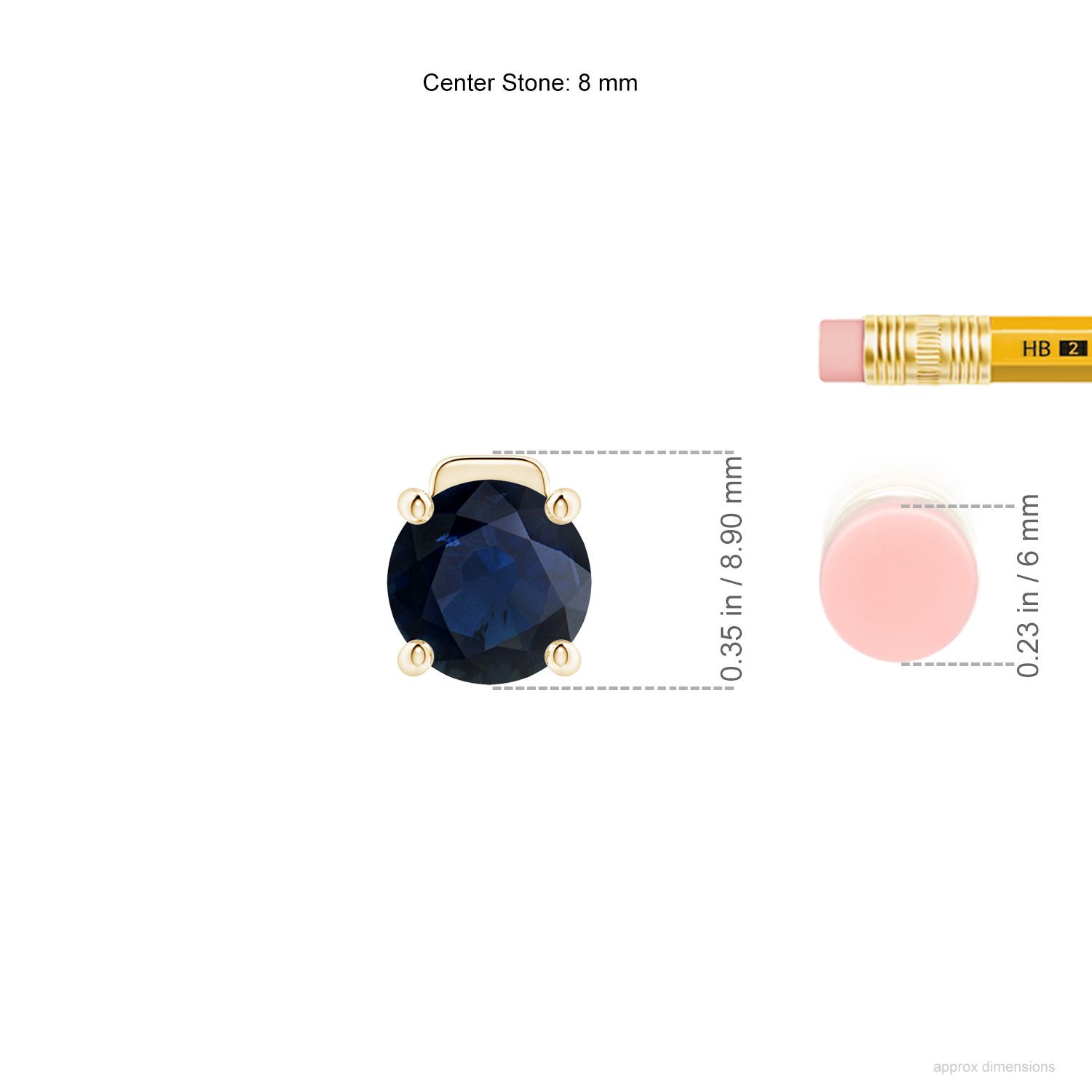 A - Blue Sapphire / 2.2 CT / 18 KT Yellow Gold